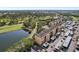 Overhead perspective of the condo complex near scenic pond and golf course at 2615 Cove Cay Dr # 409, Clearwater, FL 33760