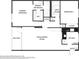 Detailed floor plan featuring two bedrooms, two baths, kitchen, balcony, and living area at 2615 Cove Cay Dr # 409, Clearwater, FL 33760