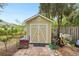 Exterior of a backyard storage shed at 3603 E Sterling Cir, Tampa, FL 33629