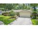 Well-maintained single-Gathering home with a lush front yard and a two-car garage at 3714 Village Estates Pl, Tampa, FL 33618
