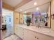 Main bathroom with double sinks and vanity at 44 Pinewood Cir, Safety Harbor, FL 34695