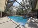 A full shot of the enclosed pool and jacuzzi area at 44 Pinewood Cir, Safety Harbor, FL 34695