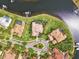 Aerial view showcasing luxurious homes with pools and private docks on waterfront properties at 5405 Tybee Island Dr, Apollo Beach, FL 33572