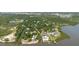Aerial view of the property and surrounding area at 7404 Bay Dr, Tampa, FL 33635