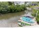 Kayaks resting on the floating dock at 7404 Bay Dr, Tampa, FL 33635