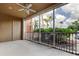 Covered patio area with a view of the lush tropical landscaping at 7901 Seminole Blvd # 1103, Seminole, FL 33772