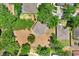 A high-angle aerial view displays the property's layout and surrounding landscape with large yard at 808 Hickory Glen Dr, Seffner, FL 33584