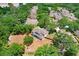 Aerial view of the property showing the expansive lot, mature trees, and neighborhood at 808 Hickory Glen Dr, Seffner, FL 33584