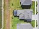 Aerial view of the home highlighting the private backyard, and screened in patio at 9287 Crescent Ray Dr, Wesley Chapel, FL 33545