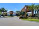A stunning exterior view of a modern building surrounded by lush landscaping and palm trees at 10420 Echo Dock Loop, San Antonio, FL 33576