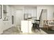 Spacious open-concept kitchen with white cabinets, stainless steel appliances, and island seating at 11554 71St E Ave, Palmetto, FL 34221