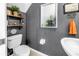 Nicely decorated half bathroom with modern fixtures and tasteful decor at 12323 Country White Cir, Tampa, FL 33635