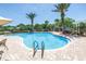 Community pool with a patio, palm trees, and lounge seating at 12323 Country White Cir, Tampa, FL 33635