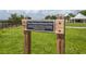 Memorial pier sign in memory of John Calendine's dedication to Charlotte County piers and parks at 128 Torrington St, Port Charlotte, FL 33954