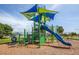 Bright and colorful playground for with slides and climbing equipment at the park at 128 Torrington St, Port Charlotte, FL 33954