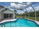 Sparkling pool within a screened enclosure offering serene water views at 128 Torrington St, Port Charlotte, FL 33954