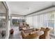 Relaxing sunroom area filled with cozy wicker furniture and natural light at 14542 Anchorage Cir, Seminole, FL 33776