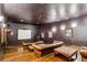 Private movie theater featuring leather seating, dim lighting, and a large screen for immersive entertainment at 1910 E Palm Ave # 10209, Tampa, FL 33605