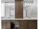 Bathroom features double sinks, vanity lighting, large mirror and dark wood cabinets at 19207 Autumn Woods Ave, Tampa, FL 33647