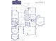 Detailed floor plan showcasing the layout of a home with a spacious living room, kitchen, and three-car garage at 19207 Autumn Woods Ave, Tampa, FL 33647