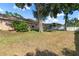 Large backyard with mature trees, offering plenty of space and potential for outdoor activities at 2402 Blue Stone Ct, Valrico, FL 33594