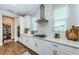 Updated kitchen with ample counter space, white cabinetry, and a gas cooktop at 2653 Longleaf Pine Pt, New Port Richey, FL 34655