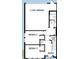 Floor plan highlighting bedrooms and two car garage at 4717 W Mccoy St # 2, Tampa, FL 33616
