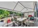 Backyard features a covered patio area for relaxing and outdoor enjoyment at 5004 Suwannee Dr, New Port Richey, FL 34652