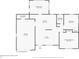 Detailed floor plan with room dimensions, including a bonus room, a garage, and two bathrooms at 5004 Suwannee Dr, New Port Richey, FL 34652