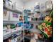 Spacious pantry with ample shelving provides plenty of storage space for food and household items at 5208 Dandelion St, Apollo Beach, FL 33572