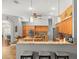 Gourmet kitchen showcasing granite countertops, stainless steel appliances, and custom wood cabinetry at 5216 Kernwood Ct, Palm Harbor, FL 34685