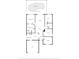Detailed floor plan showcasing the layout of the home, including bedrooms, bathrooms, and living areas at 5520 Terrain De Golf Dr, Lutz, FL 33558