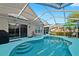 Inviting pool with multiple access points from the house and plenty of room for lounging at 5520 Terrain De Golf Dr, Lutz, FL 33558