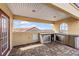 Balcony with an outdoor kitchen and lots of space at 6404 Mayra Shores Ln, Apollo Beach, FL 33572