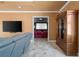 Entertainer's dream with a large living room featuring an entertainment system and movie theatre at 10117 Breezy Pines Ct, Weeki Wachee, FL 34613