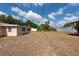 Spacious backyard featuring a well-maintained lawn and partial fencing with potential for outdoor activities at 11029 90Th Ave, Seminole, FL 33772