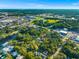 An aerial shot showcases a neighborhood with lush trees and water views, providing a serene environment at 116 W Stanley St, Tampa, FL 33604
