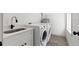 Clean, well-lit laundry room with stainless sink and modern appliances at 116 W Stanley St, Tampa, FL 33604