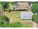 Aerial view of the property showing two homes, large backyard, and privacy landscaping at 1177 Emerald Hill Way, Valrico, FL 33594