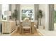 Charming dining room with rustic wood table and modern decor accents at 12054 Violet Jasper Dr, Parrish, FL 34219