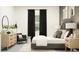 Relaxing bedroom with neutral tones, large window, chair, and modern dresser with decor at 12058 Violet Jasper Dr, Parrish, FL 34219