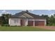 Charming single-story home featuring a two-car garage, brick driveway and a welcoming front porch at 12058 Violet Jasper Dr, Parrish, FL 34219