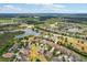 Stunning aerial view of the property showcasing lush landscaping, serene lake, and beautiful homes in a desirable community at 20254 Ravens End Dr, Tampa, FL 33647