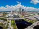 Breathtaking aerial view of the Tampa cityscape featuring the riverfront and modern architecture at 214 S Audubon Ave, Tampa, FL 33609
