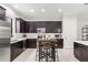 Modern kitchen features stainless steel appliances, dark wood cabinets, and a stylish center island with seating at 214 S Audubon Ave, Tampa, FL 33609