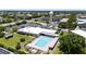 Community clubhouse and pool area with ample seating at 2284 Philippine Dr # 7, Clearwater, FL 33763