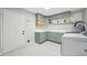 Functional laundry room with ample counter space, cabinets, and a modern washer and dryer setup at 3302 W Beaumont St, Tampa, FL 33611