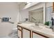 Bathroom featuring a shower/tub combo, grab bars, and a single sink at 4017 103Rd N Ave, Clearwater, FL 33762
