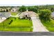 A neatly landscaped home with a large front yard and a well-maintained lawn at 4615 Cozzo Dr, Land O Lakes, FL 34639