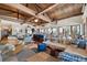 Open concept living and kitchen area featuring lots of seating, wood ceilings and water views at 5659-5657 Shore S Blvd, Gulfport, FL 33707